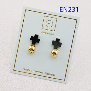 Enewton ten black and gold beaded earrings